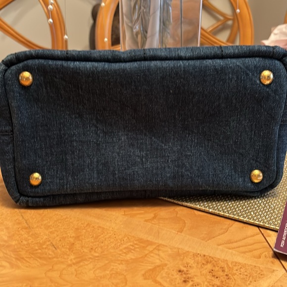 PRADA Canapa Denim Tote $675 - Picture 7 of 16
